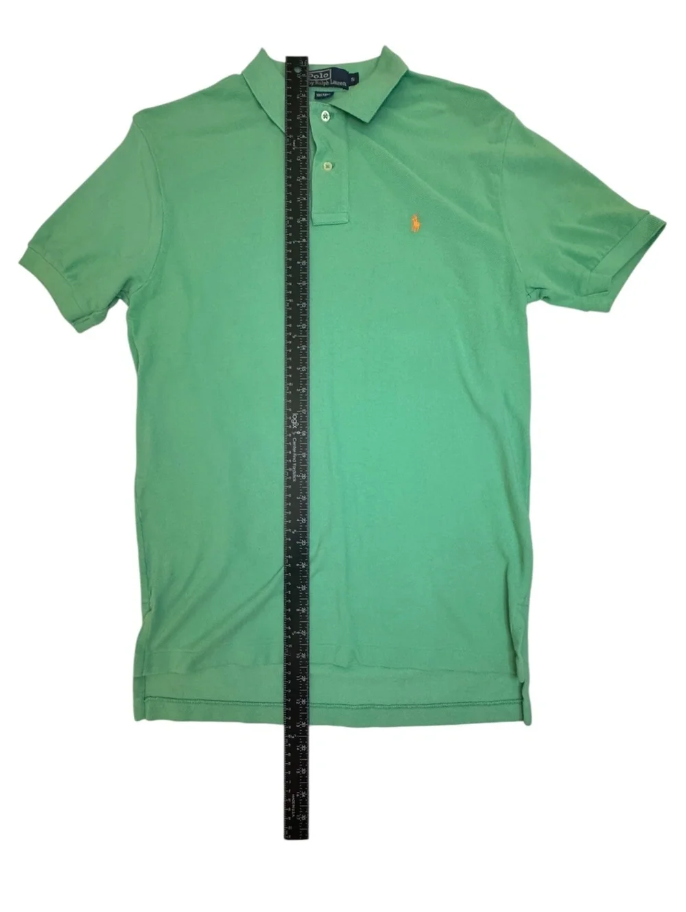 Polo Ralph Lauren Custom Fit Mesh Polo Shirt Men’s Small Green Orange Pony